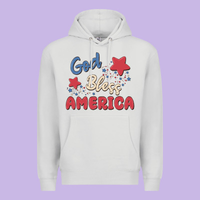 God Bless America Premium Hoodie Designed By Maliassmallbusiness