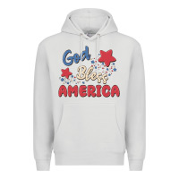 Dove Grey god bless america Premium Hoodie - MaliasSmallBusiness