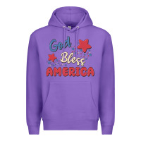 Purple god bless america Premium Hoodie - MaliasSmallBusiness