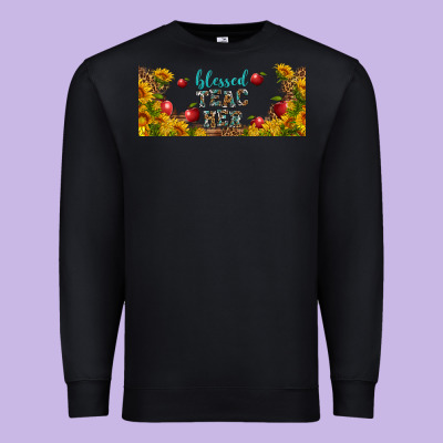 Blessed Teacher Libbey Glass Premium Sweatshirt Designed By Bundleandbundleshop