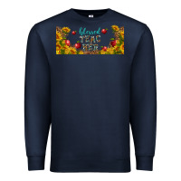 Navy blessed teacher libbey glass Premium Sweatshirt - BundleAndBundleShop