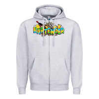 Heather Grey bartender Zipper Hoodie - Zillion Design Studio