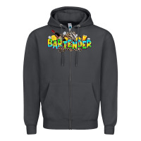 Smoke bartender Zipper Hoodie - Zillion Design Studio