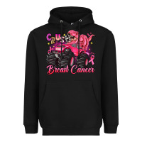 Black crush breast cancer monster truck with dinosaur Heavyweight Hoodie - JahusDesignShop