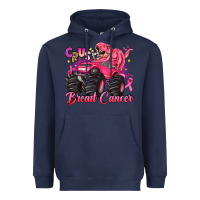 Navy crush breast cancer monster truck with dinosaur Heavyweight Hoodie - JahusDesignShop
