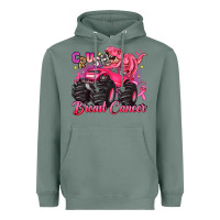 Sage crush breast cancer monster truck with dinosaur Heavyweight Hoodie - JahusDesignShop