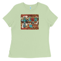 Matcha god is love cross Ladies Tee - BarkalooDesign