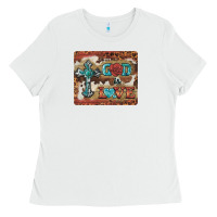 White god is love cross Ladies Tee - BarkalooDesign