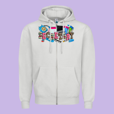 Secretary Zipper Hoodie Designed By Zillion Design Studio