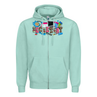 Seafoam secretary Zipper Hoodie - Zillion Design Studio