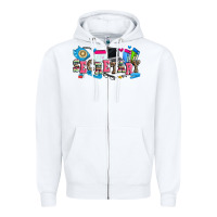 White secretary Zipper Hoodie - Zillion Design Studio
