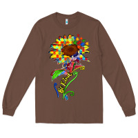 Chestnut be kind autism sunflower Long Sleeve Tee - Zillion Design Studio