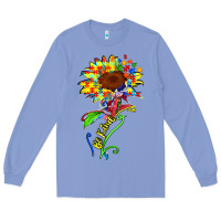 Colony Blue be kind autism sunflower Long Sleeve Tee - Zillion Design Studio