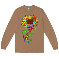 Toasted Coconut be kind autism sunflower Long Sleeve Tee - Zillion Design Studio