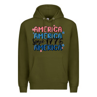 Army Green america since 1776 Premium Hoodie - MaliasSmallBusiness