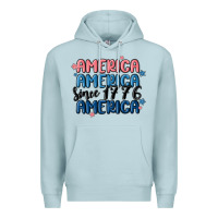 Blue Mist america since 1776 Premium Hoodie - MaliasSmallBusiness