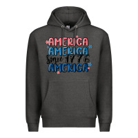 Charcoal Heather america since 1776 Premium Hoodie - MaliasSmallBusiness