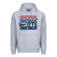 Heather Grey america since 1776 Premium Hoodie - MaliasSmallBusiness