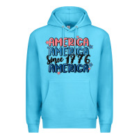 Ocean Blue america since 1776 Premium Hoodie - MaliasSmallBusiness