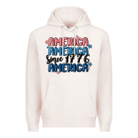 Pale Pink america since 1776 Premium Hoodie - MaliasSmallBusiness