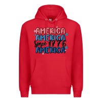 Red america since 1776 Premium Hoodie - MaliasSmallBusiness