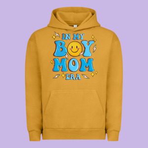 In My Boy Mom Era Urban Hoodie Designed By Maliassmallbusiness