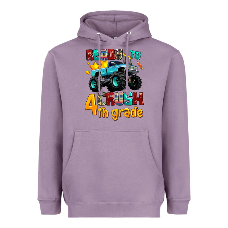 Ready To School Crush 4th Grade Heavyweight Hoodie by AdoDesignShop | Teevron