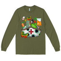 Army Green nurse   juneteenth Long Sleeve Tee - AdoDesignShop