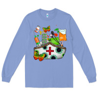 Colony Blue nurse   juneteenth Long Sleeve Tee - AdoDesignShop