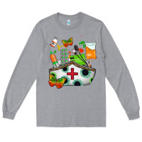 Heather Grey nurse   juneteenth Long Sleeve Tee - AdoDesignShop