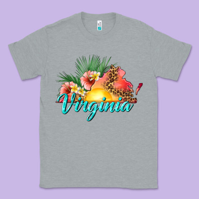 Summer Virginia Classic Tee Designed By Texasbilliewilder