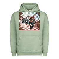 Pigment Oil Green born to ride dirty bikes Urban Hoodie - MaliasSmallBusiness