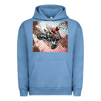 Pigment Pebble Blue born to ride dirty bikes Urban Hoodie - MaliasSmallBusiness