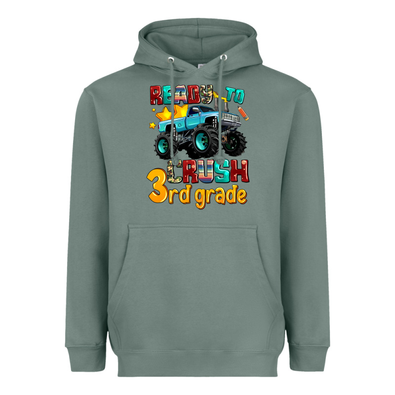 Ready To School Crush 3rd Grade Heavyweight Hoodie by AdoDesignShop | Teevron