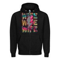 Black race wife wife wife lightningbolt Zipper Hoodie - Zillion Design Studio