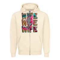Sandshell race wife wife wife lightningbolt Zipper Hoodie - Zillion Design Studio
