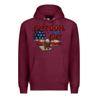 Burgundy freedom is not free Premium Hoodie - MaliasSmallBusiness
