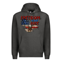 Charcoal Heather freedom is not free Premium Hoodie - MaliasSmallBusiness
