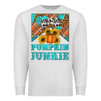 Oatmeal Heather pumpkin junkie Premium Sweatshirt - Artiststas