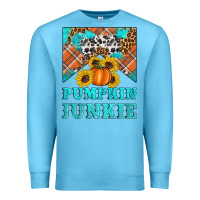 Ocean Blue pumpkin junkie Premium Sweatshirt - Artiststas
