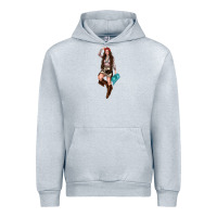 Heather Grey western cowgirl Urban Hoodie - NancyCooperArtShop