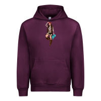 Mauve Wine western cowgirl Urban Hoodie - NancyCooperArtShop