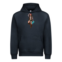 Navy western cowgirl Urban Hoodie - NancyCooperArtShop
