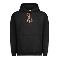 Pigment Black western cowgirl Urban Hoodie - NancyCooperArtShop