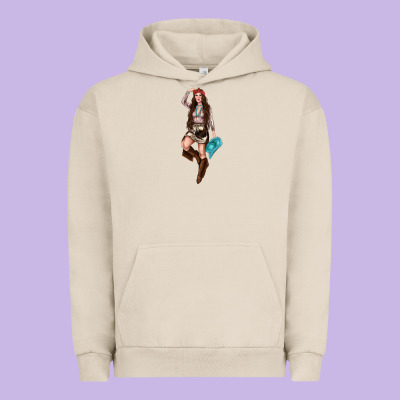 Western Cowgirl Urban Hoodie Designed By Nancycooperartshop
