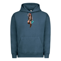 Pigment Midnight Navy western cowgirl Urban Hoodie - NancyCooperArtShop