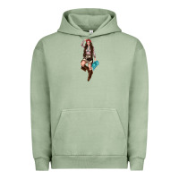 Pigment Oil Green western cowgirl Urban Hoodie - NancyCooperArtShop