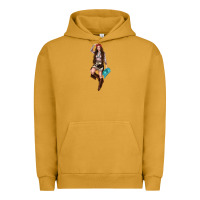 Pigment Peanut Butter western cowgirl Urban Hoodie - NancyCooperArtShop