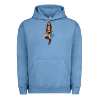 Pigment Pebble Blue western cowgirl Urban Hoodie - NancyCooperArtShop