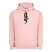 Pigment Salmon western cowgirl Urban Hoodie - NancyCooperArtShop
